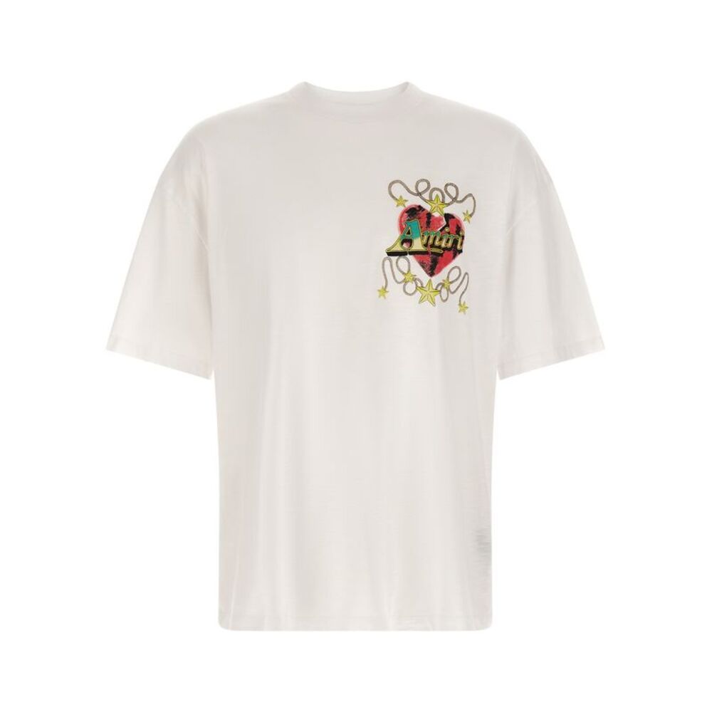 Amiri White Cotton Men's T-Shirt
